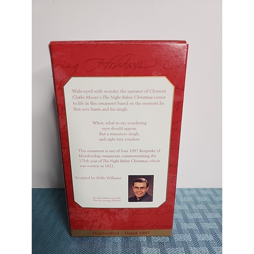 Hallmark Keepsake Ornament 1997 Away to the Window Collector's Club Night Before - Picture 3 of 11